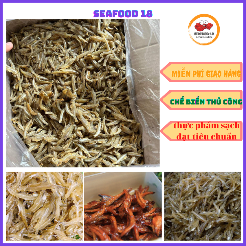 500g Cá cơm khô không đầu chế biến thủ công