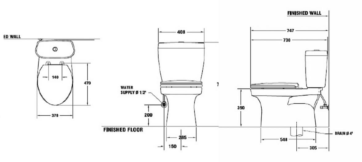 Bàn Cầu 02 Khối Titan