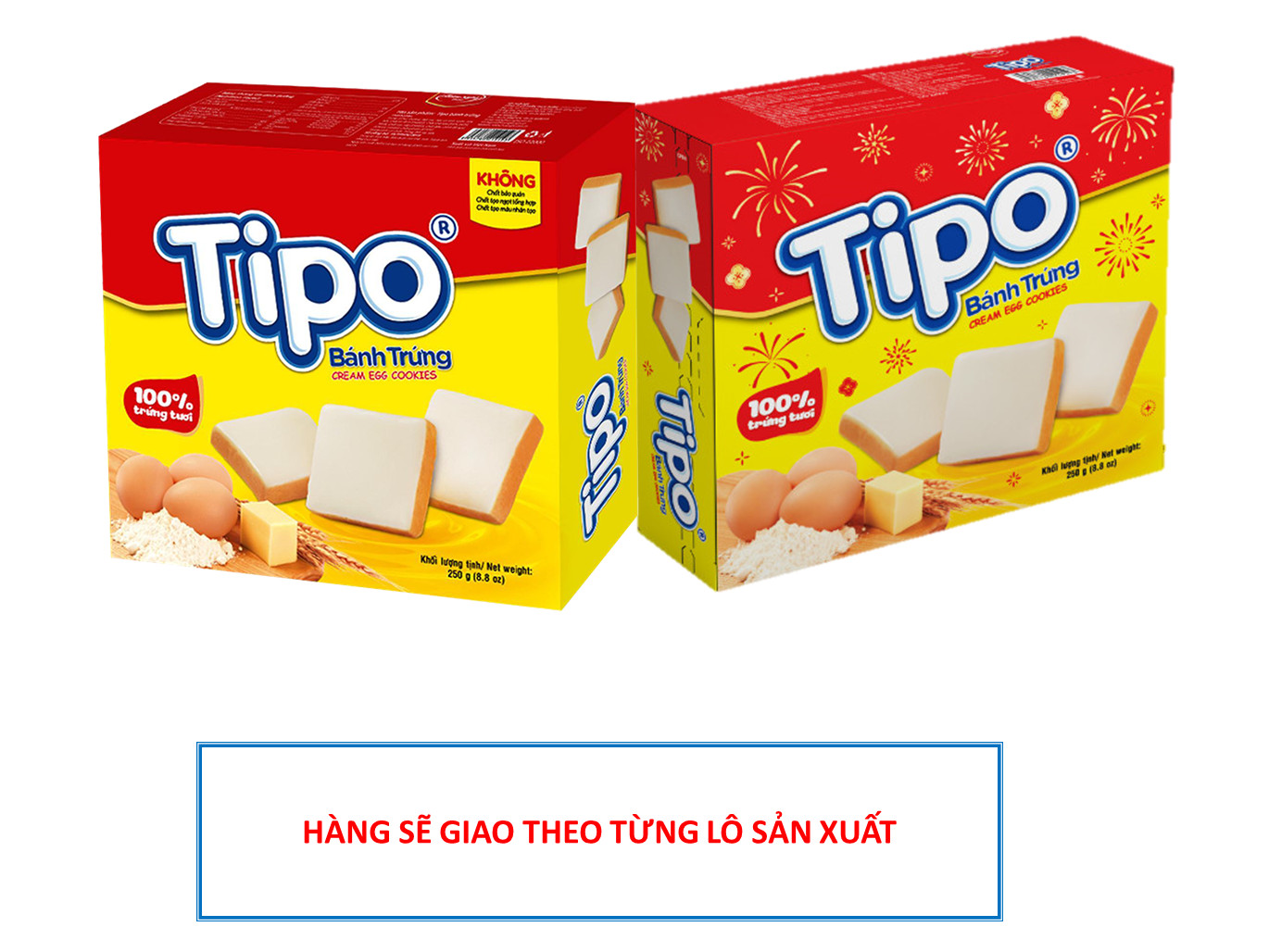 Bánh tipo trứng hộp 250g