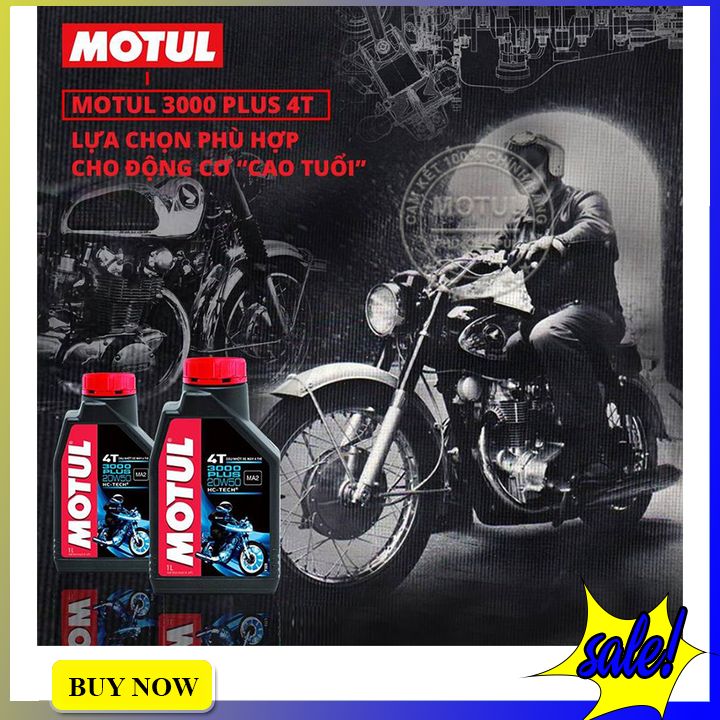 Nhớt xe số motul 3000 plus 4t 20w50 800ml