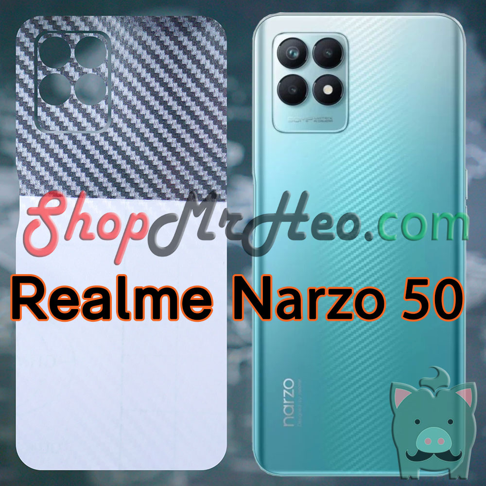 Skin dán mặt sau lưng vân 3d realme narzo 50