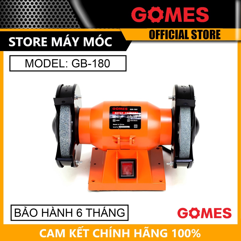 Máy mài 2 đá 180w gomes gb-180- hàng chính hãng
