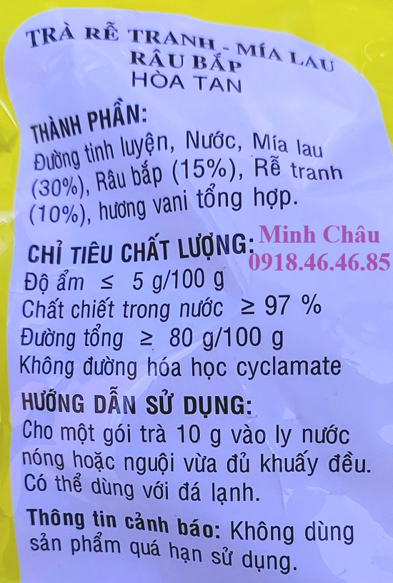 Trà rễ tranh - mía lau - râu bắp