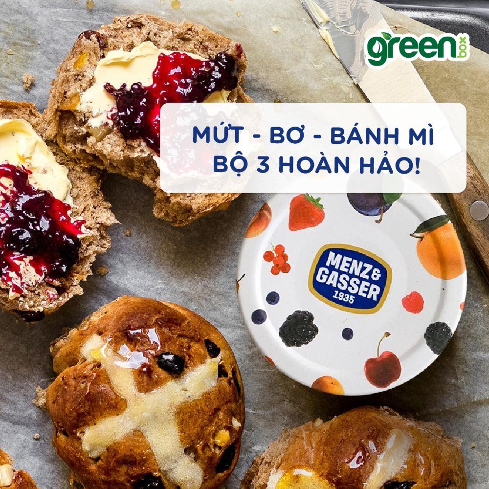Mứt mơ Menz Gasser nhập khẩu Ý hũ 340g