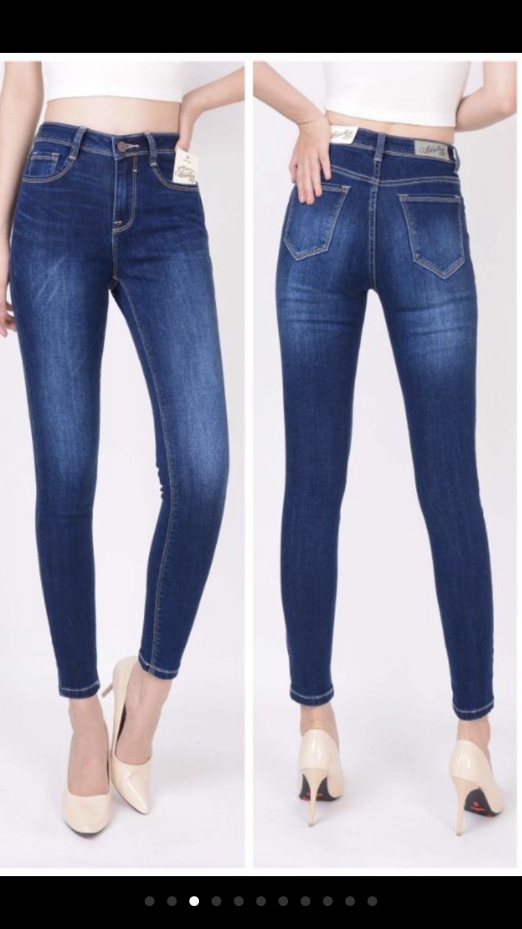 Quần jean nữ cạp cao co giãn form dáng ôm hot