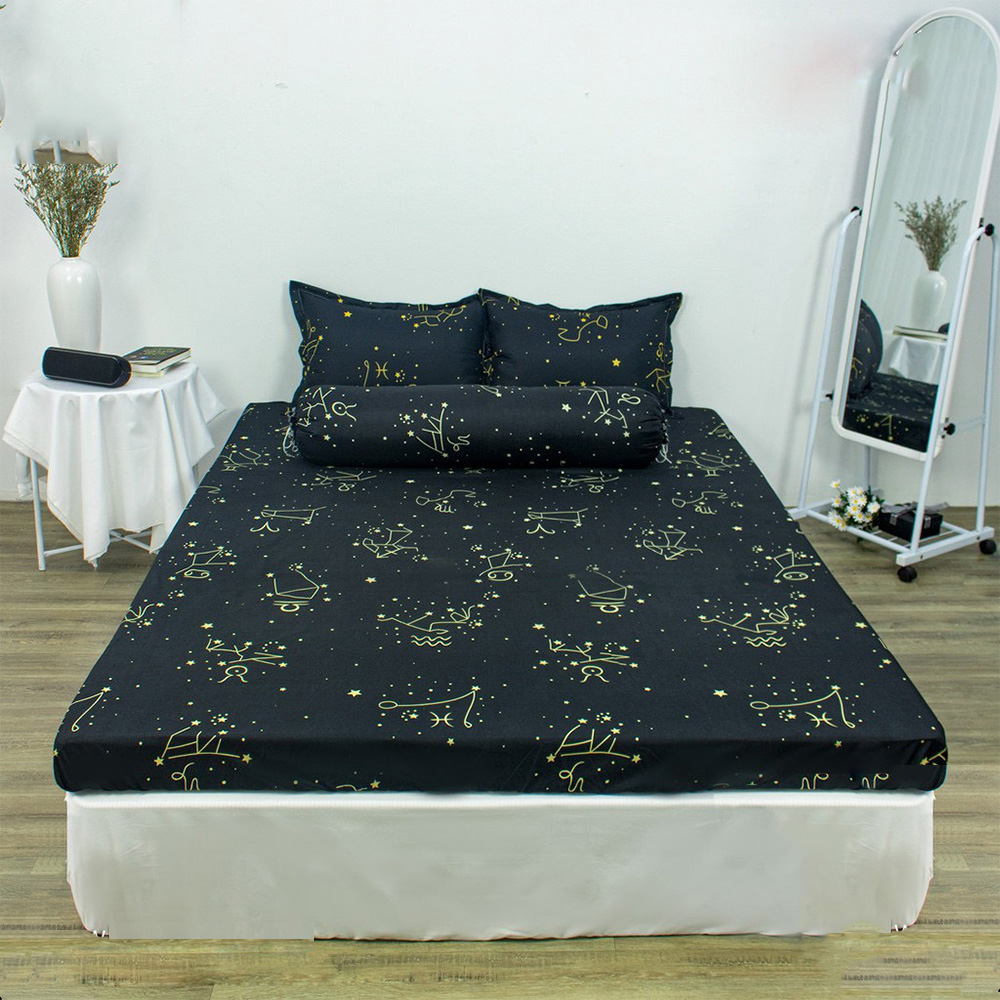 Ga trải giường, lẻ ga trải giường cotton poly mẫu thổ cẩm kích thước m2/m6/m8/2m2 vải cotton poly
