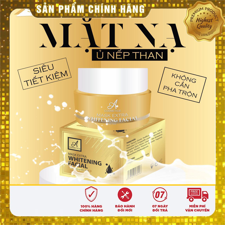 [Chính Hãng] nạ ủ trắng nếp than A cosmetics ủ face