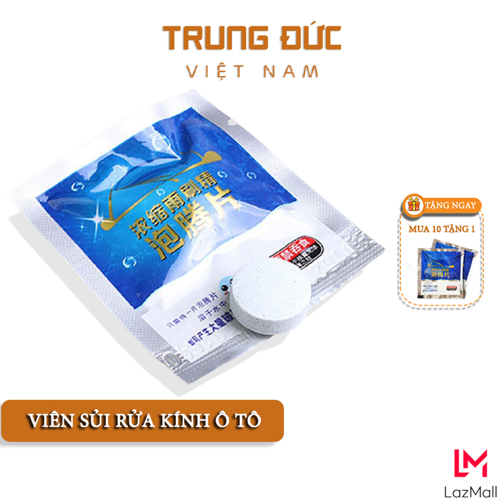 Viên sủi rửa kính ô tô tẩy sạch kính, tạo hiệu ứng lá sen, có thể sử dụng rửa kính nhà - TRUNG ĐỨC VN