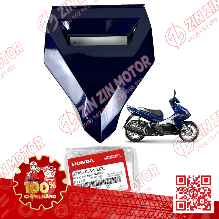 Mu rùa dưới, nắp ốp đèn hậu ab 2016, air blade 125 2017 2018 2019 83760-k66-v00zb, 83760-k66-v00zc chính hãng honda