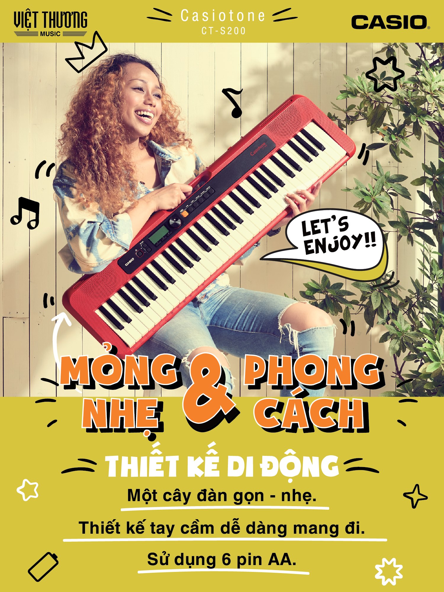 [Trả góp 0%] Đàn Organ Casio CT-S200 - Việt Thương Music