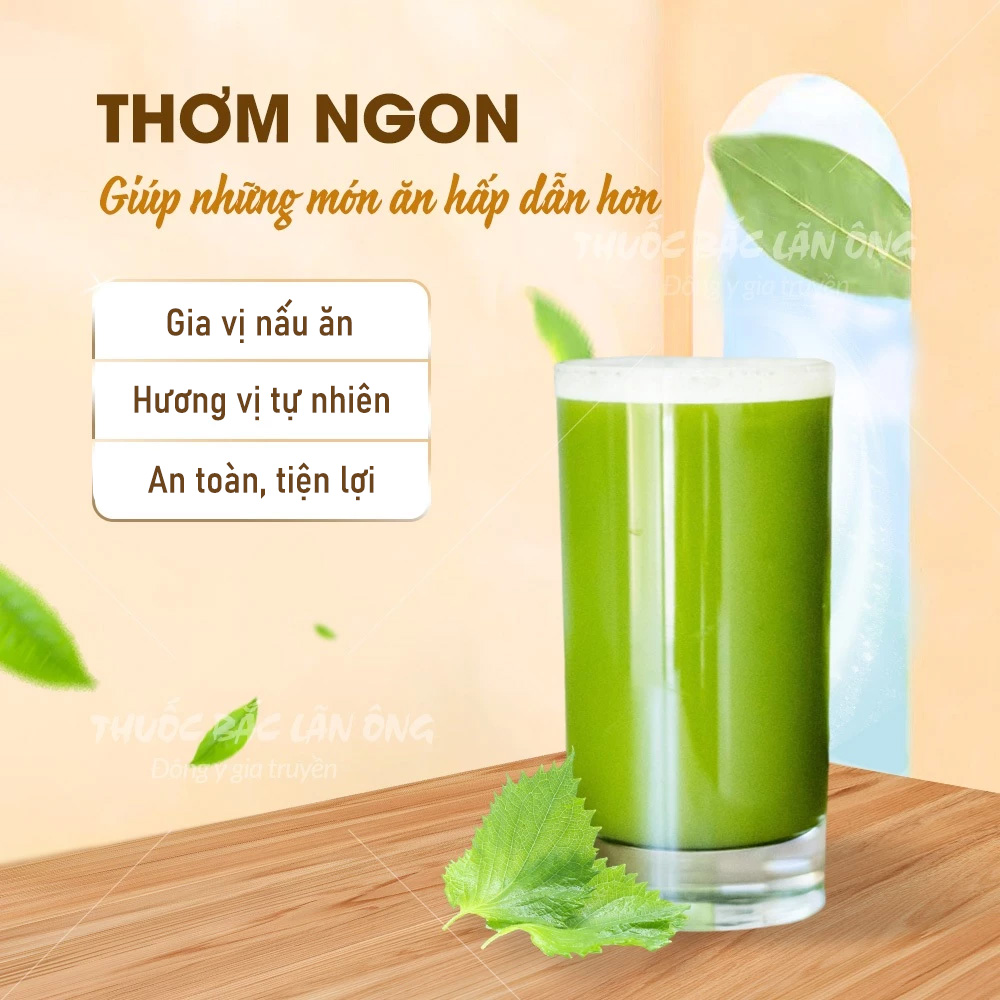 Bột tía tô 500g, nguyên chất, thơm mịn, dùng đắp mặt, pha uống - Lãn Ông