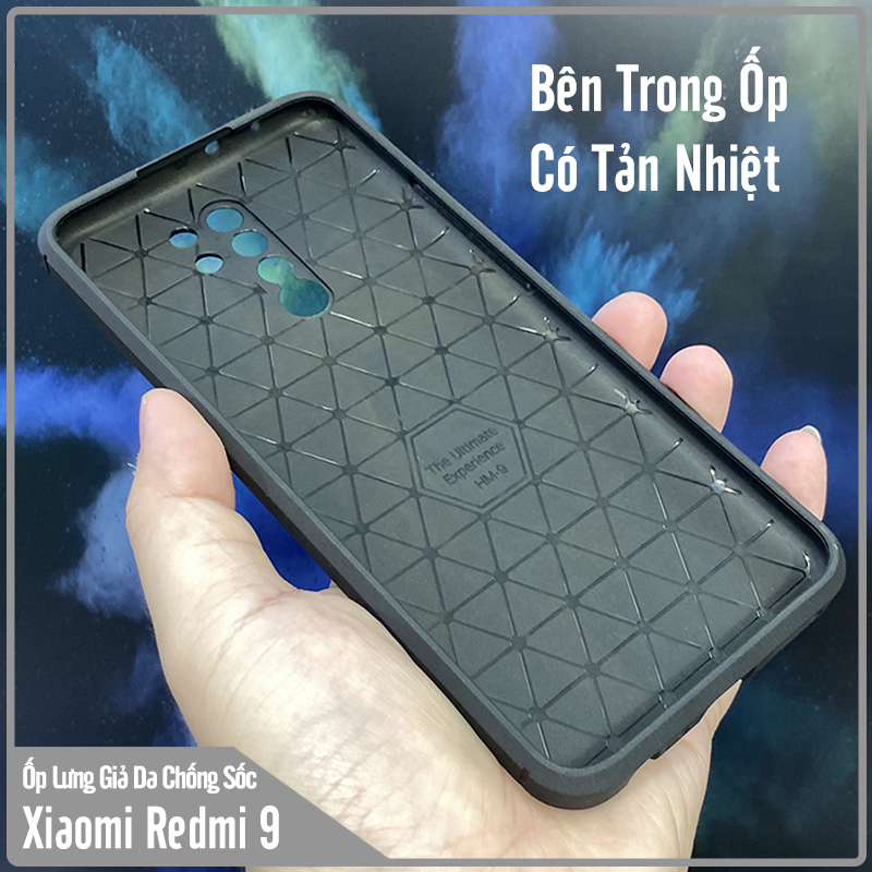 Ốp lưng cho Xiaomi Redmi 9 Giả da chống sốc
