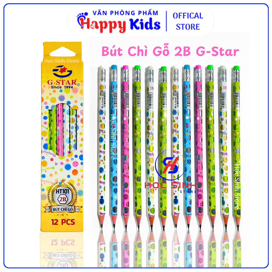 Hộp 12 Cây Bút Chì Gỗ G-Star HT101-2B