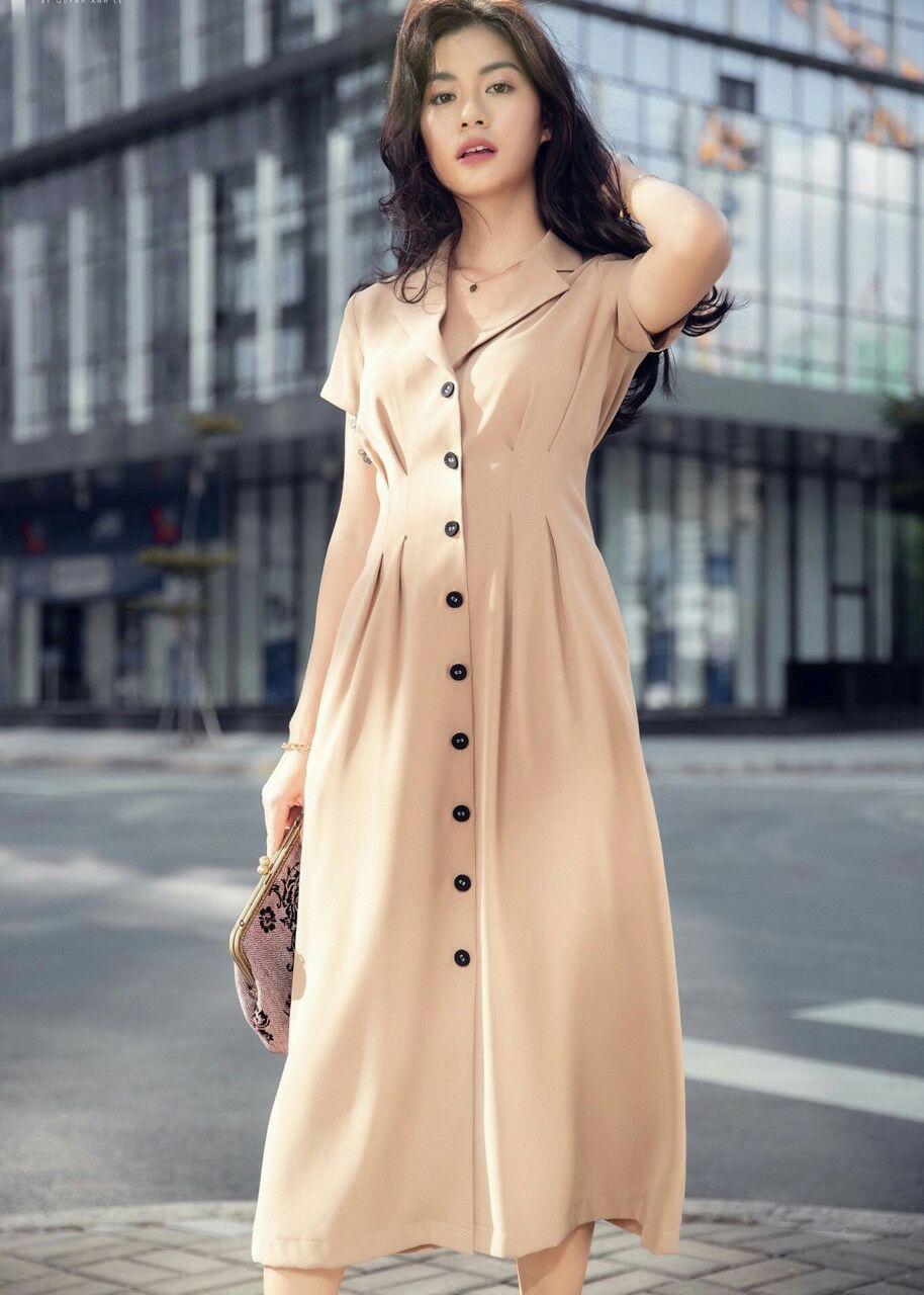 [HCM]Đầm Dáng Suông sơ mi form dài