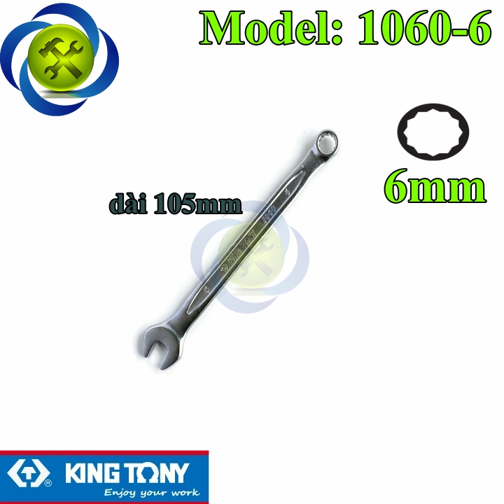 [HCM]Cờ lê vòng miệng 6mm Kingtony 1060-06 dài 105mm