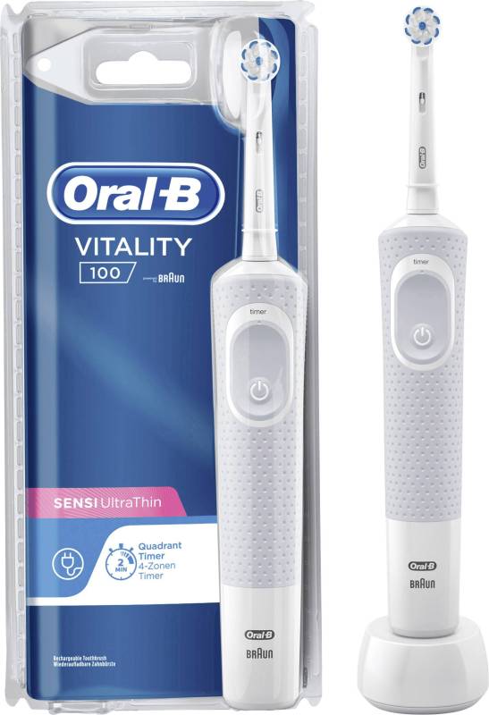 Bàn Chải Đánh Răng Điện Braun Oral-B Vitality 100 - White Edition - BH 12 tháng - 1 đổi 1 trong 7 ngày