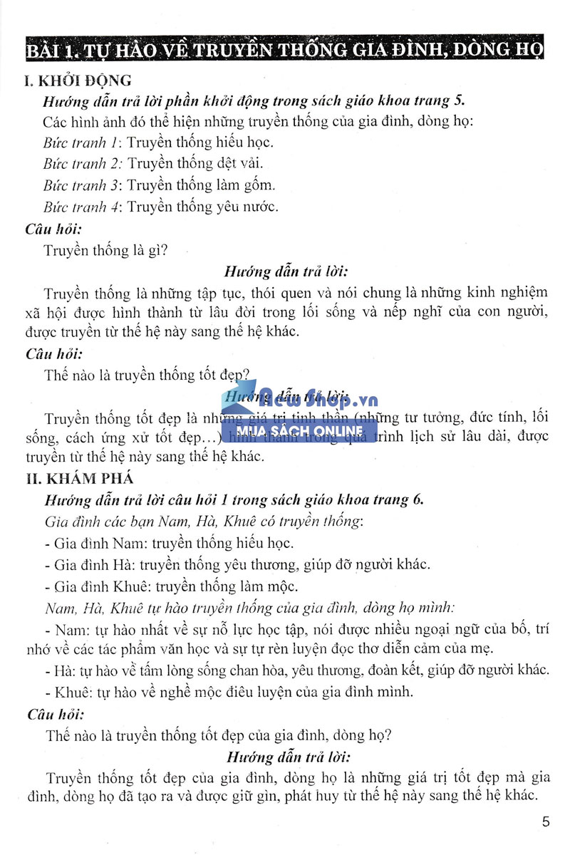 Sách Tham Khảo - Hướng Dẫn Trả Lời Câu Hỏi Và Bài Tập Giáo Dục Công Dân Lớp 6 (Bám Sát SGK Chân Trời Sáng Tạo) - Newshop