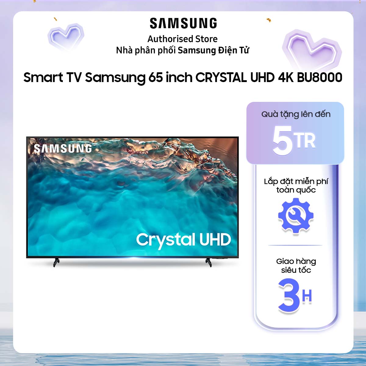 65bu8000 - smart tivi samsung crystal uhd 4k 65 inch ua65bu8000 ua65bu8000kxxv