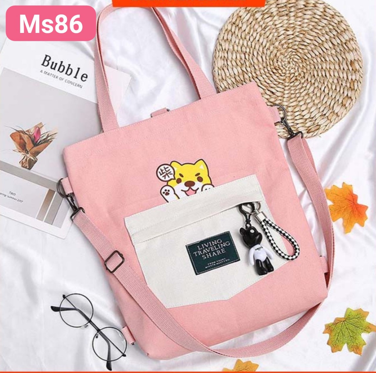 túi tote chú chó alaska ms86