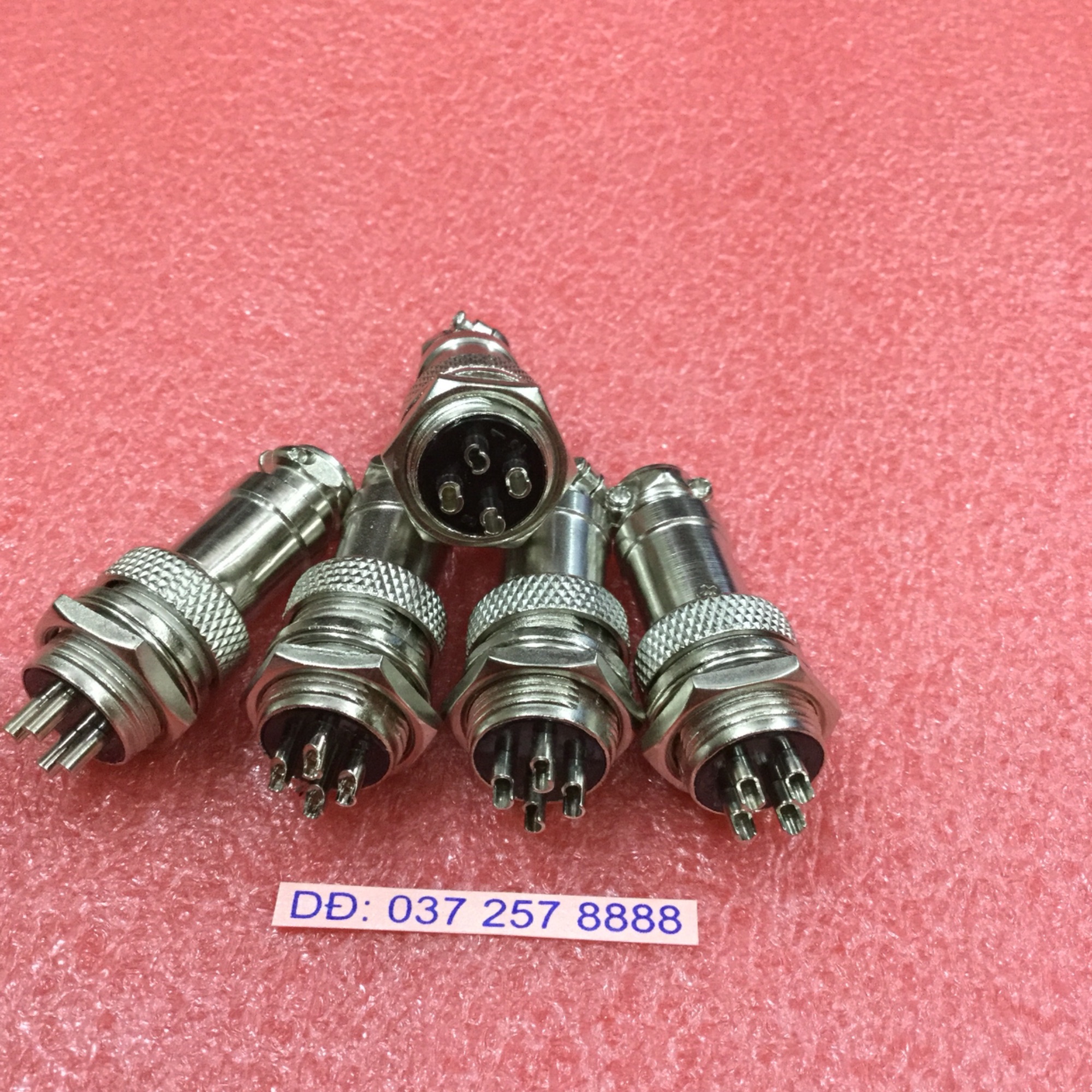 5 bộ Jack sắt M16GX16 -4P đầu đực cái
