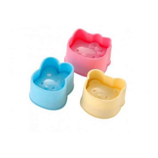 Bộ 3 Khuôn Ép Cơm Bento Mèo Thỏ Gấu .