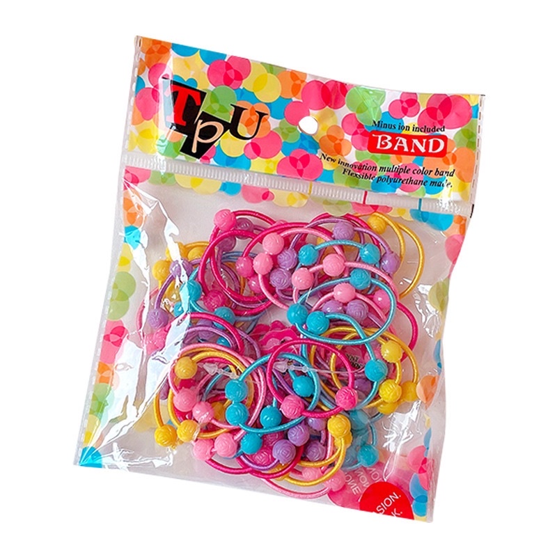 Combo 5 Dây cột tóc  đủ màu cho bé