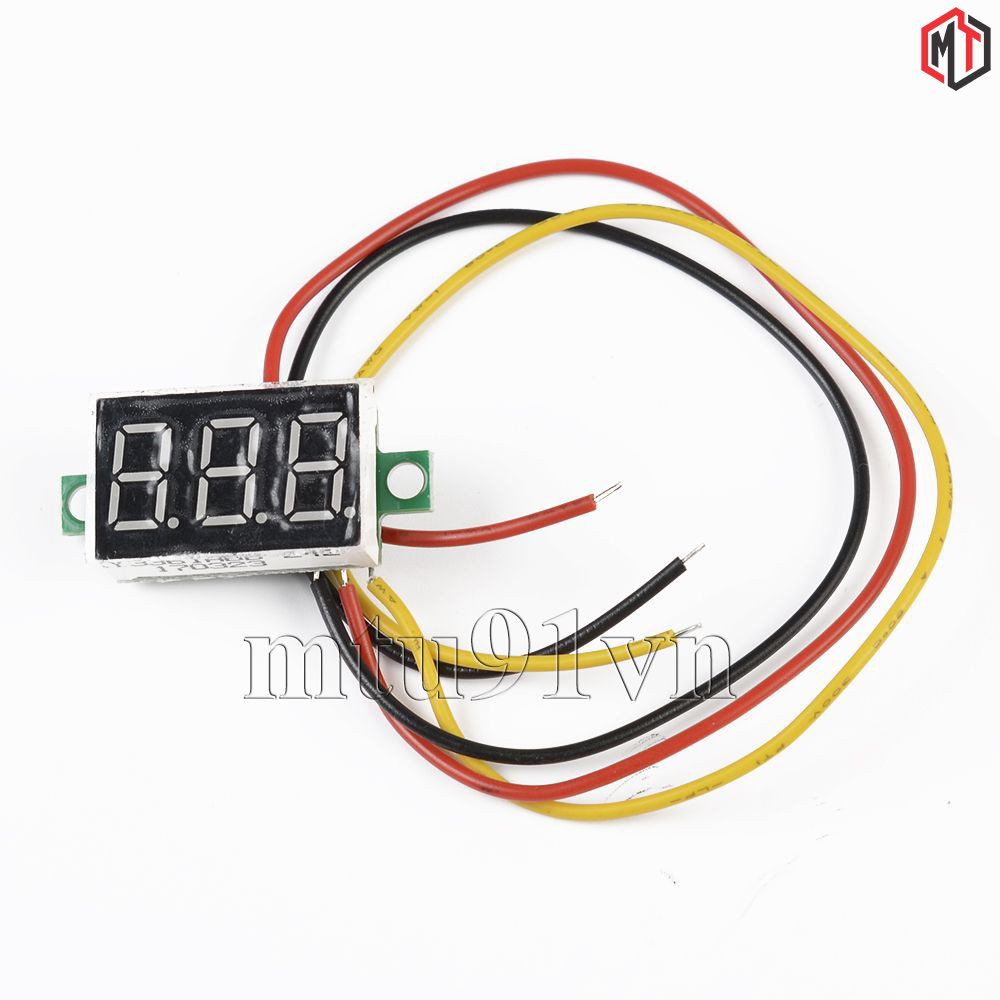 Vôn kế - Đồng Hồ Led Đo Áp - Volt DC 3 dây 0~30v