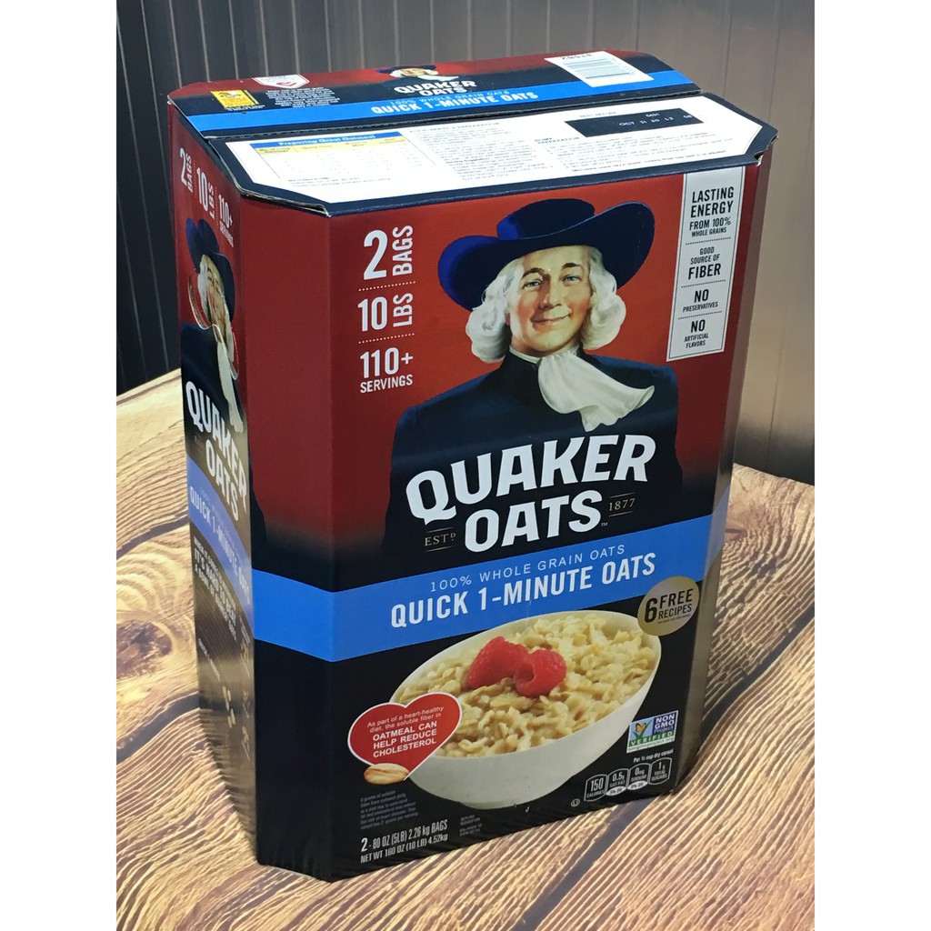 Yến Mạch Quaker Oast Thùng 4,52kg ( Nguyên Hạt Cán Mỏng )