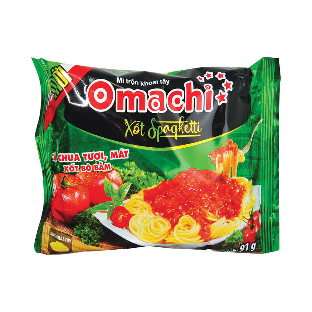 Mì trộn xốt spaghetti Omachi
