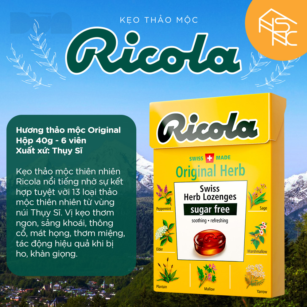 Ricola Kẹo thảo mộc 40G