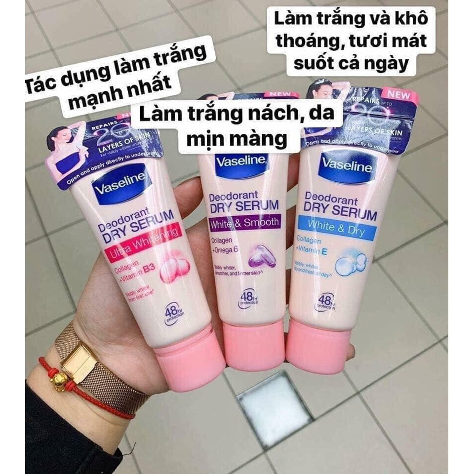 Serum Khử Mùi Làm Trắng Da Vùng Nách Vaseline Dry Thái Lan 50gram
