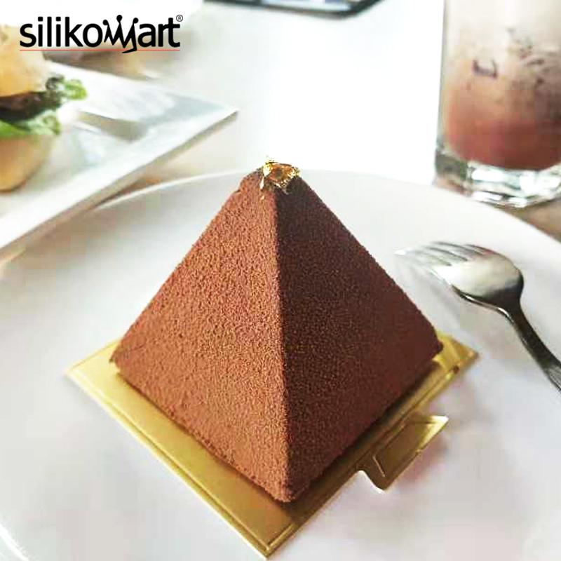 SN Silicone Bộ Tạo Khuôn Hình Dòng Ý Silikomart6 THẬM CHÍ 15 THẬM CHÍ Hình Kim Tự Tháp Bánh Mousse Nướng Bộ Tạo Khuôn Hình