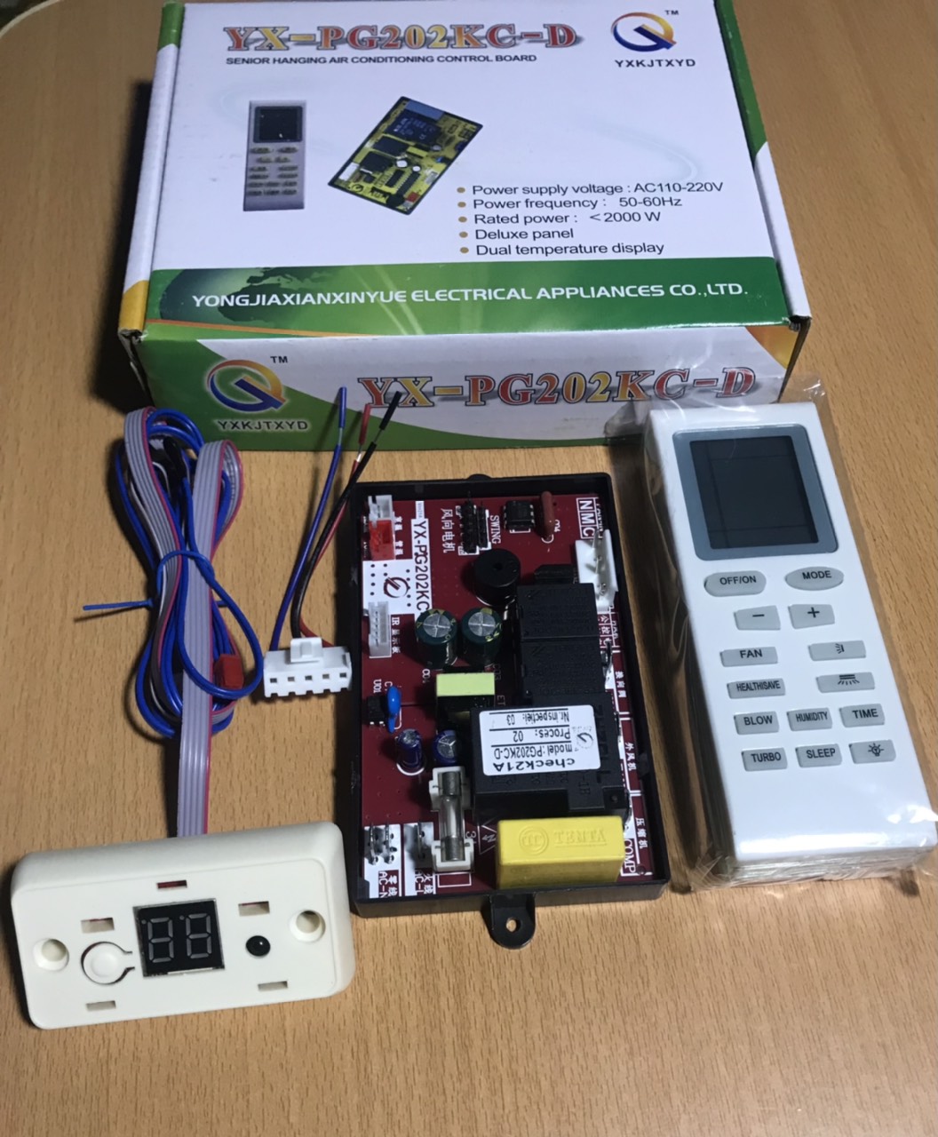 Bo Mạch Điều Hòa Đa Năng  6 dây YX-PG202KC-D ( Có Mặt Hiển Thị )