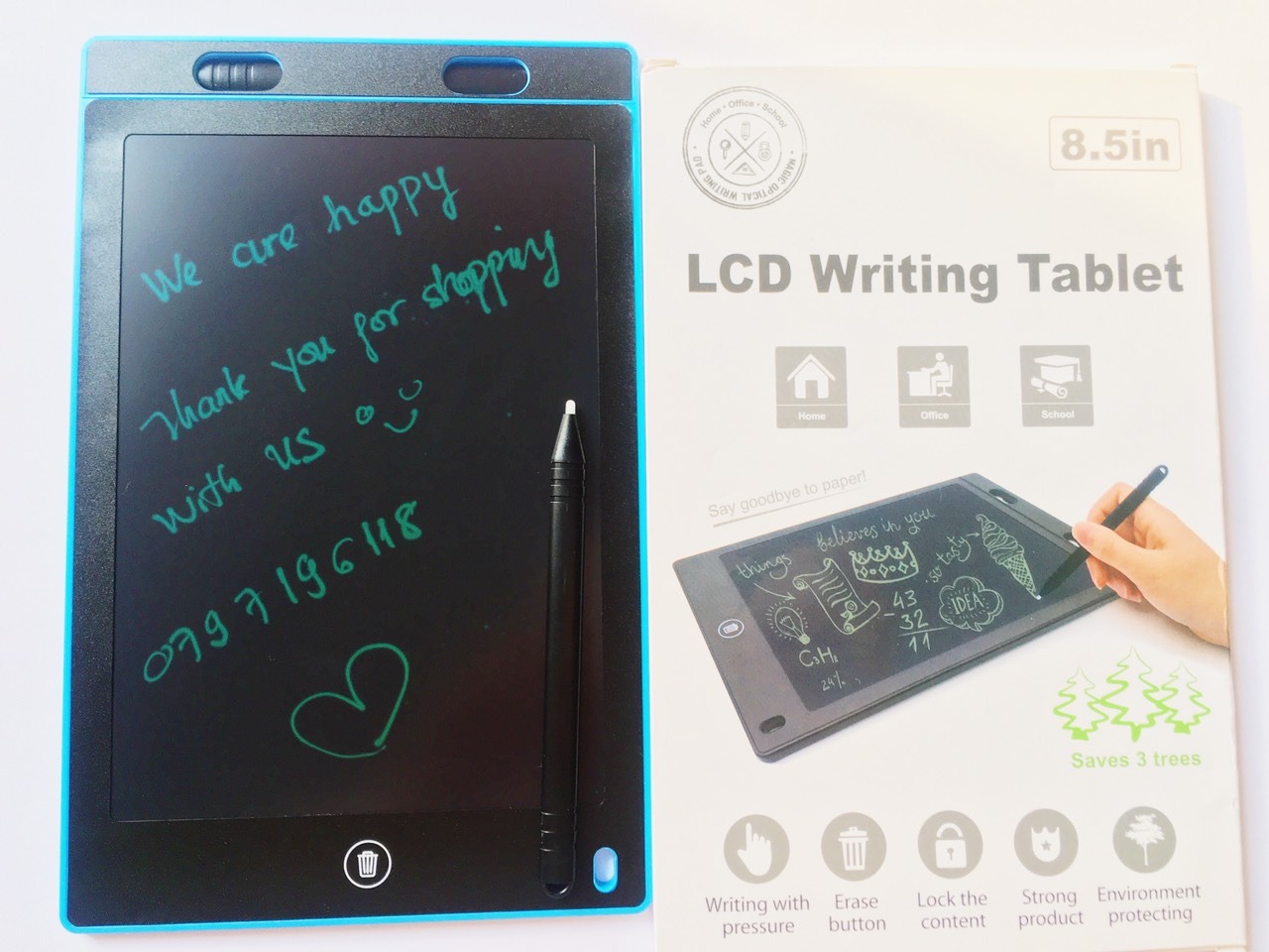 [HCM]Bảng viết tự xóa LCD 8.5 inch 3 Trees