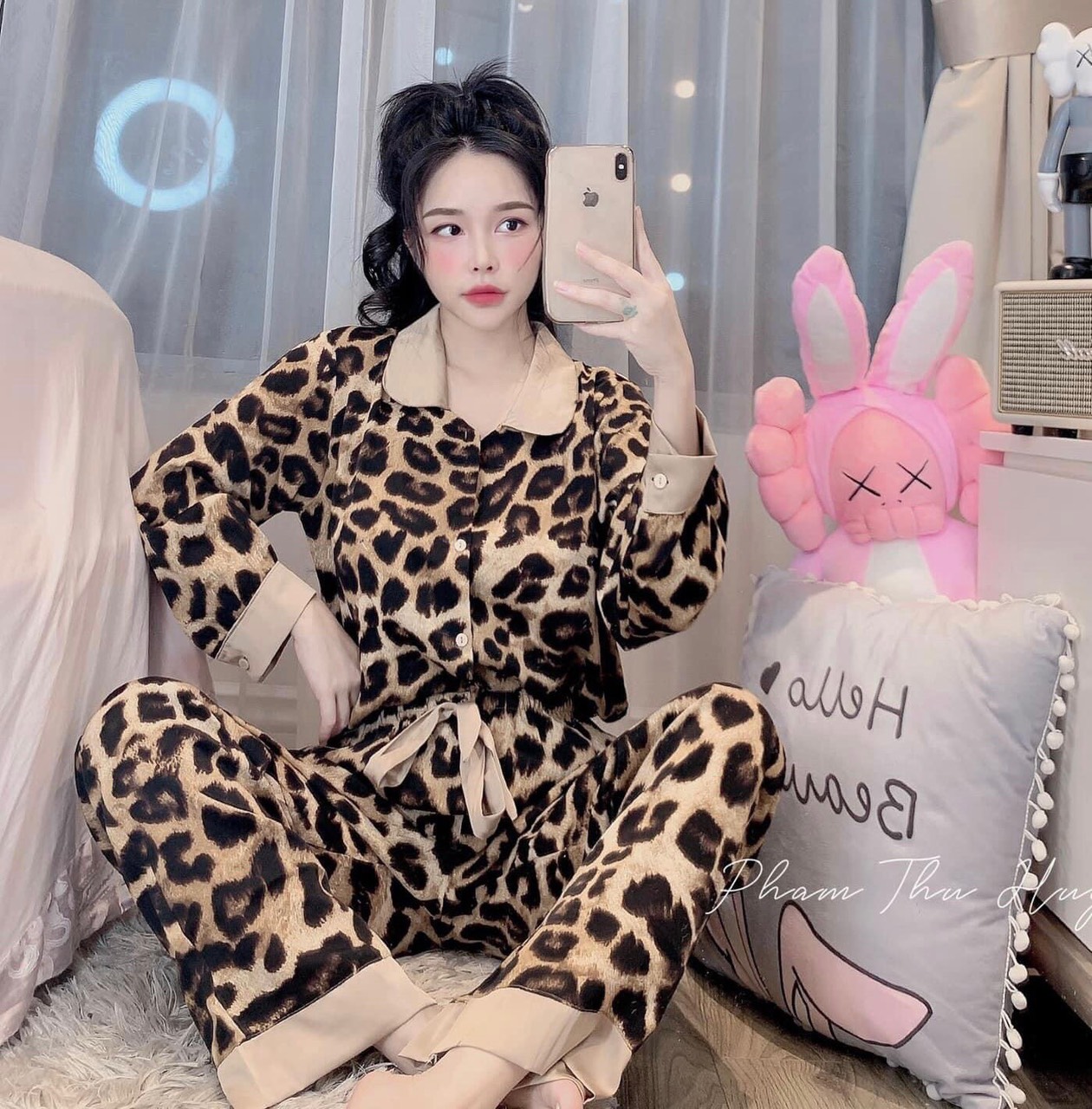 Bộ Lụa Tay Dài Cao Cấp☘️Đồ Bộ Pijama
