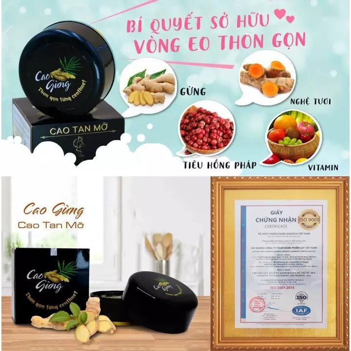 KEM TAN MỠ CAO GỪNG  EO THON DÁNG ĐẸP