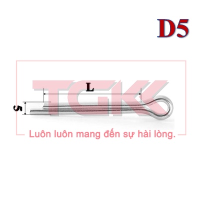 Chốt chẻ inox 304 D5