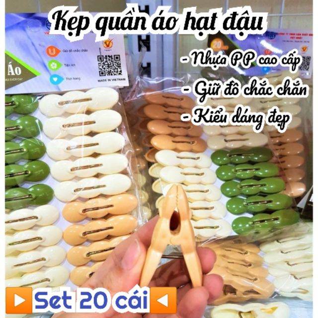 Combo 20 cái kẹp quần áo phơi đồ loại tốt
