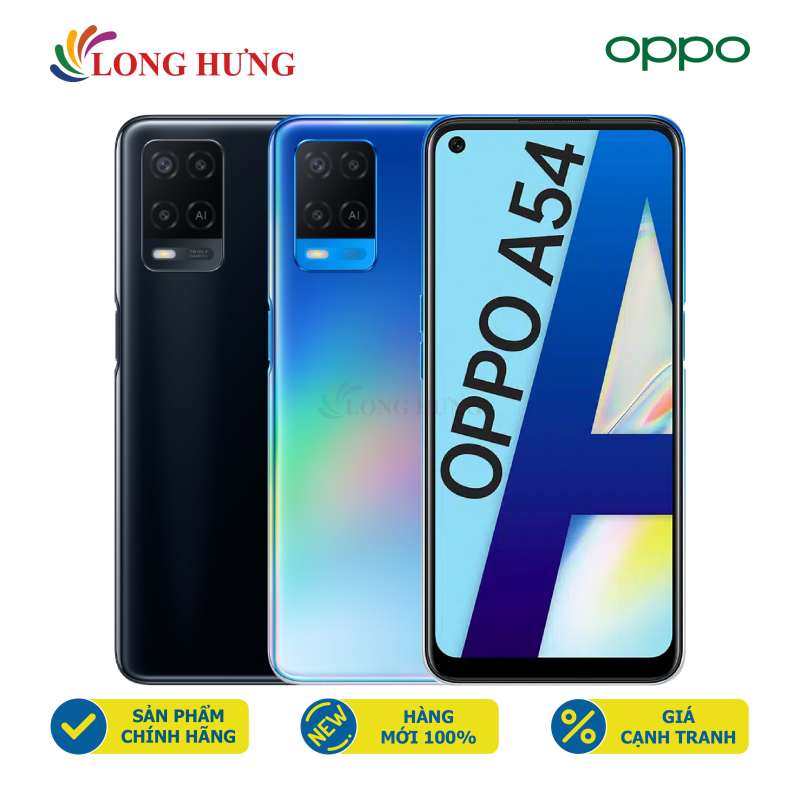 Điện thoại Oppo A54 (4GB/128GB) - Hàng chính hãng - Màn hình 6.5inch HD+, bộ 3 Camera sau, Pin 5000mAh