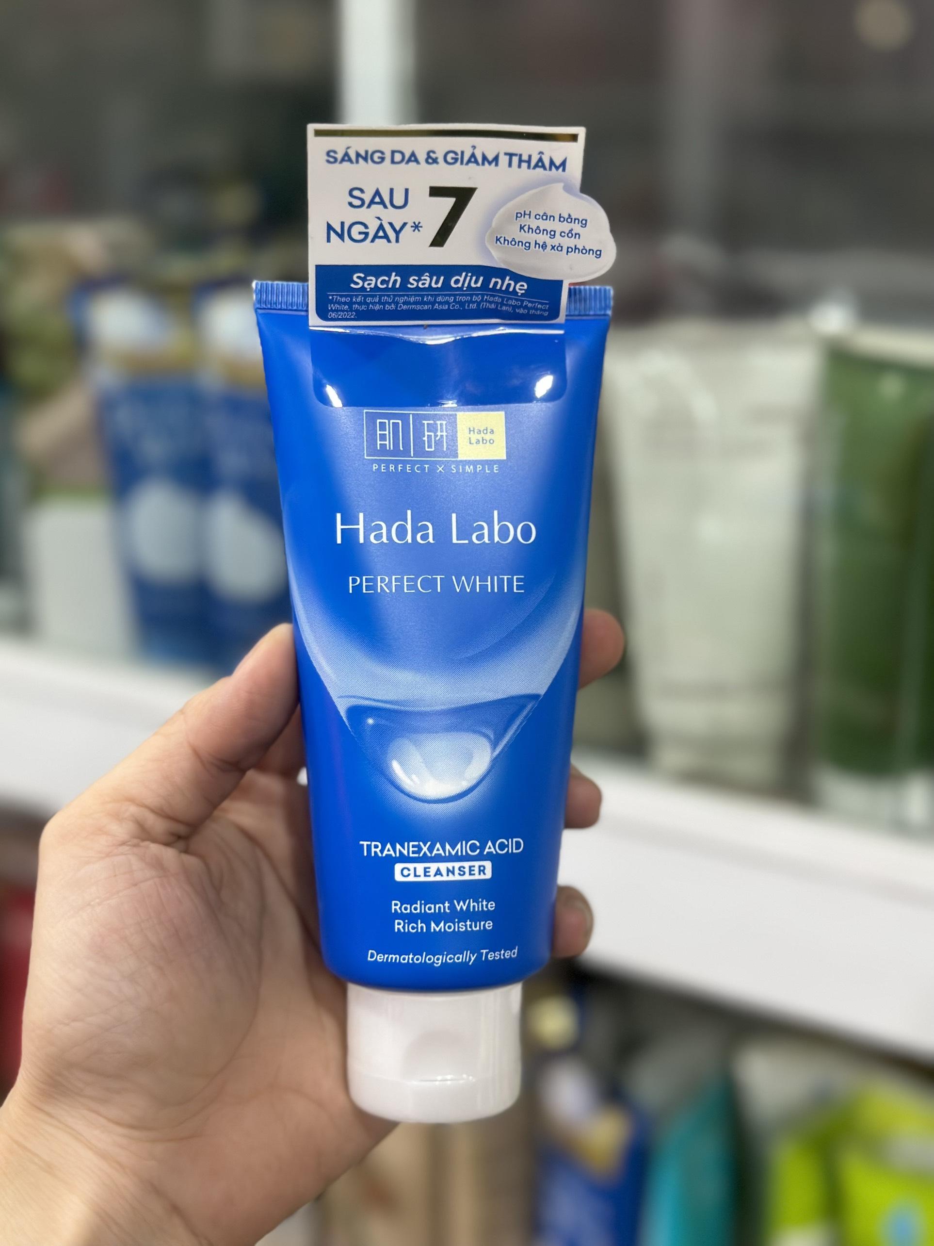 [HCM]Sữa rửa mặt dưỡng trắng Hada Labo Perfect White Cleanser 80g