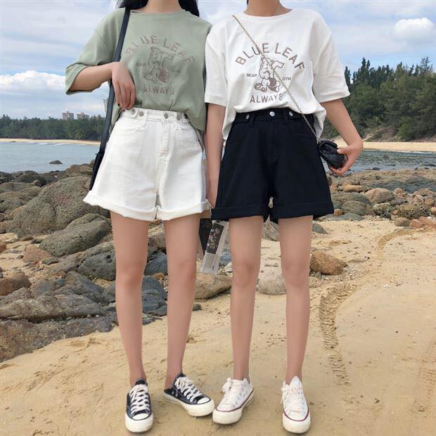 Quần Short Cạp Cao Sắn Gấu_C3