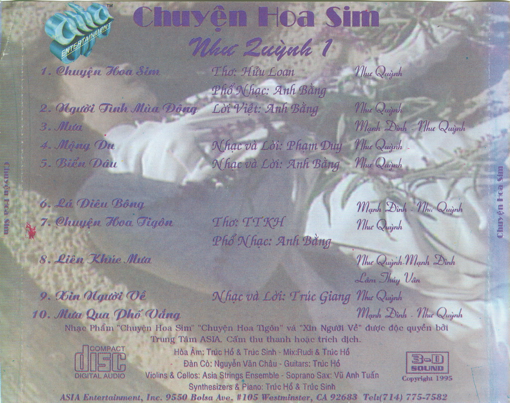 Bộ 4 đĩa CD nhạc như quỳnh 1