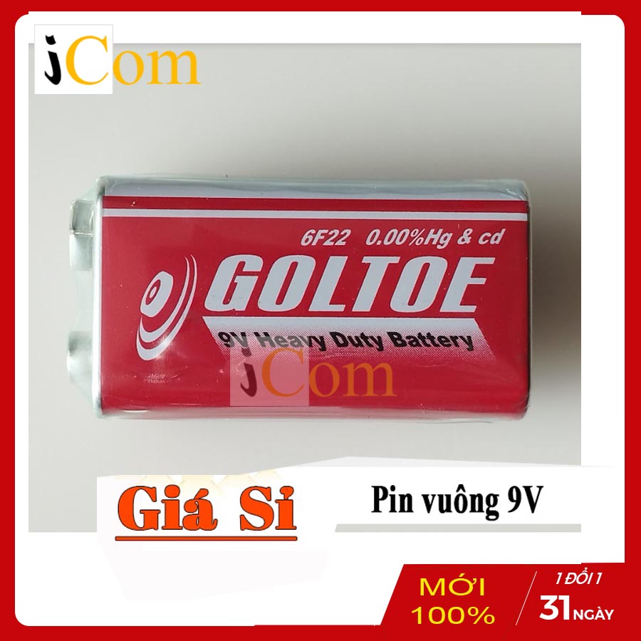 Hộp 10 Viên Pin Khối 9V Goltoe