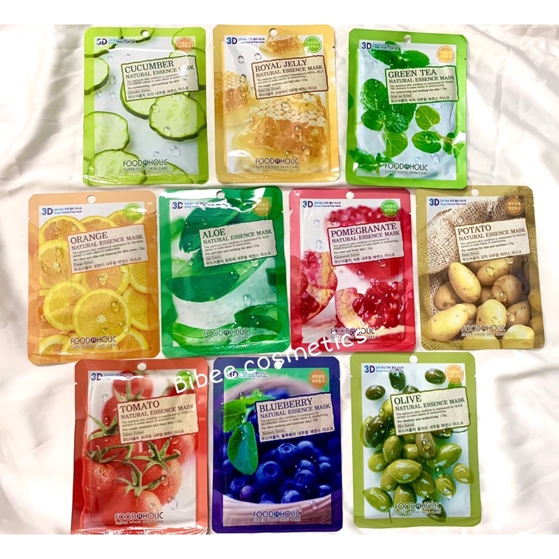 [HCM]Combo 10 mặt nạ dưỡng da Foodaholic Hàn quốc