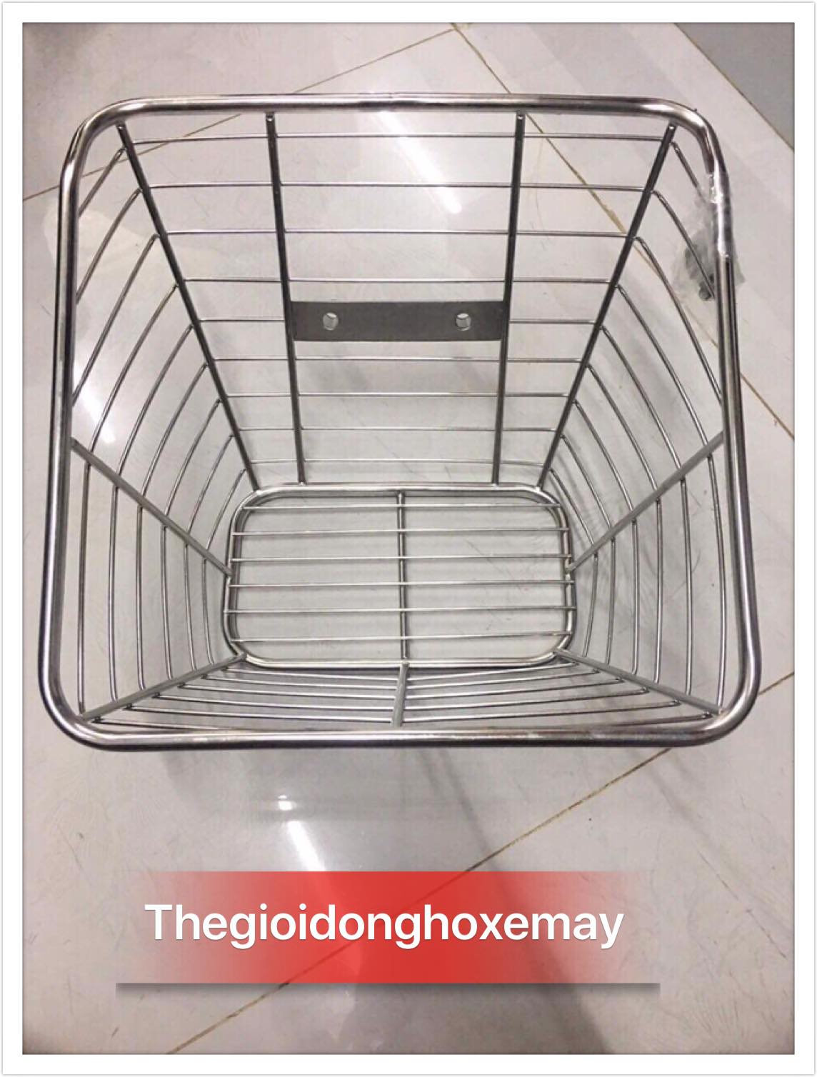 Rổ inox loại nhẹ 10 ly xe Yamaha Sirius FI sọc ngang