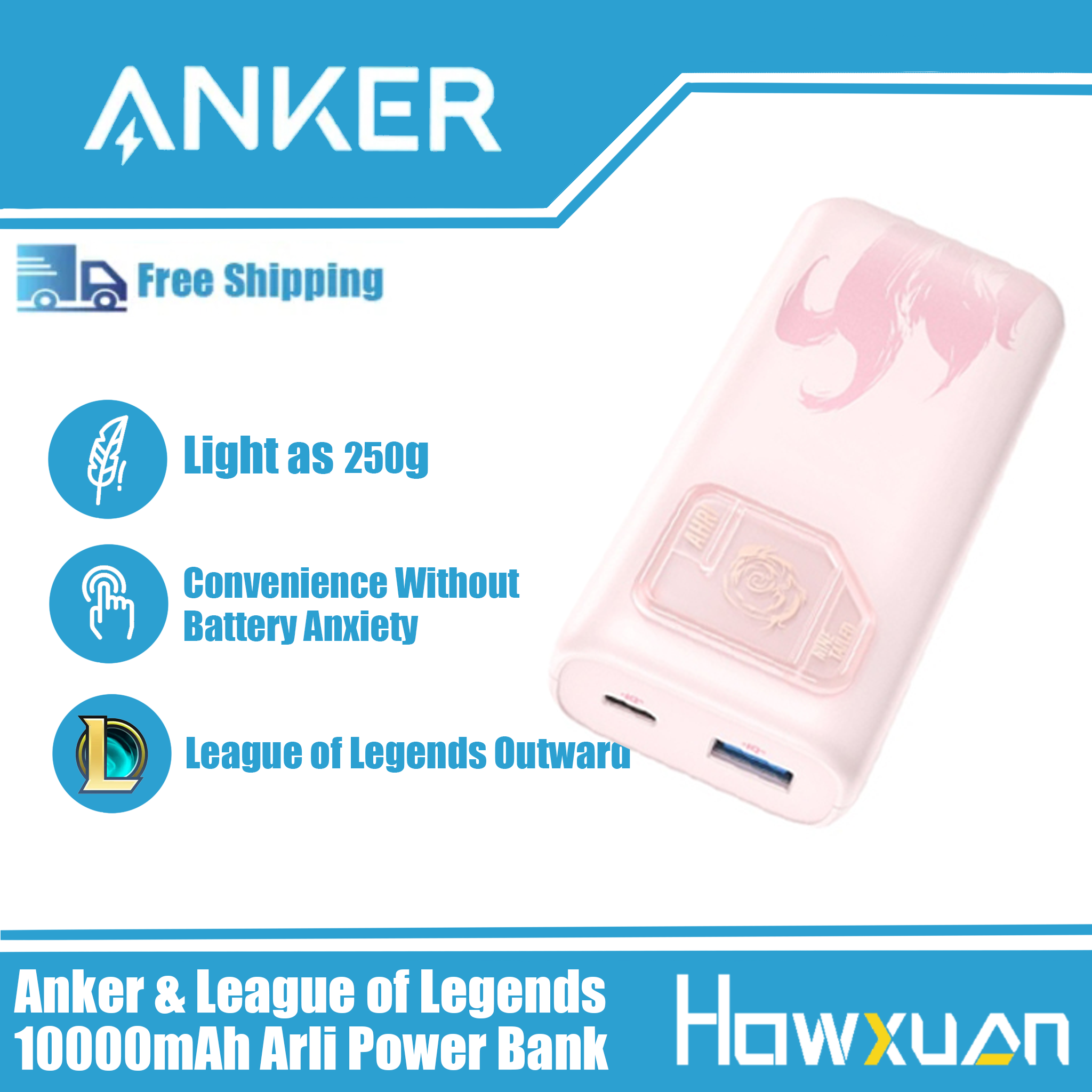 Anker & One Piece PowerCore Slim 10000mAh power bank iPhone. PowerbankS
