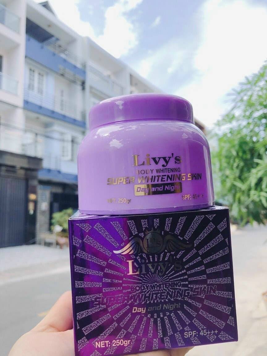 [Chính hãng] Kem Body trắng da thái lan Livy tím 250g