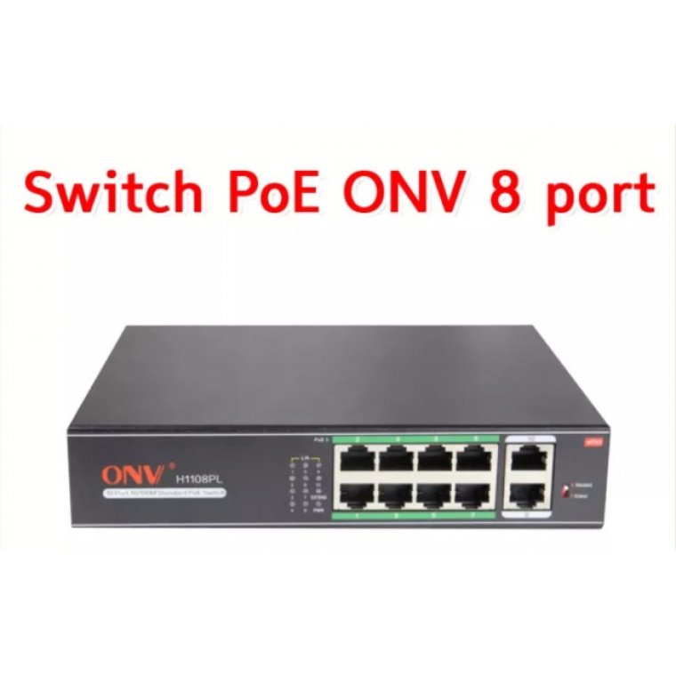 Switch POE ONV 8 cổng + 2 Uplink  dùng cho camera IP