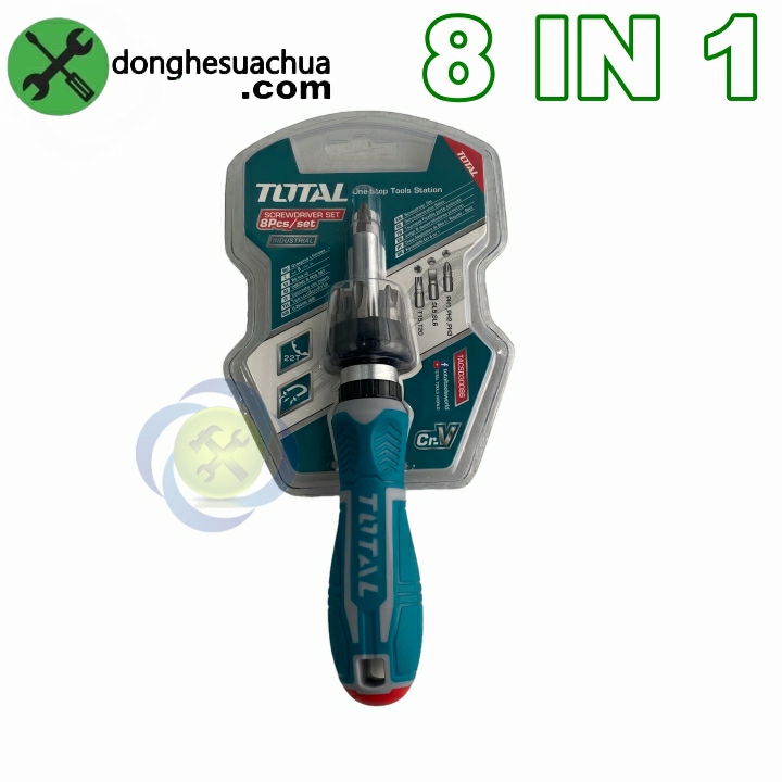 Tua vít 2 chiều đa năng 8 chi tiết total tacsd30086
