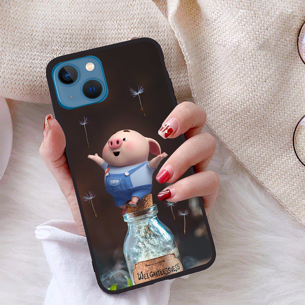 Ốp lưng iPhone 13 viền dẻo TPU BST Pig Cute